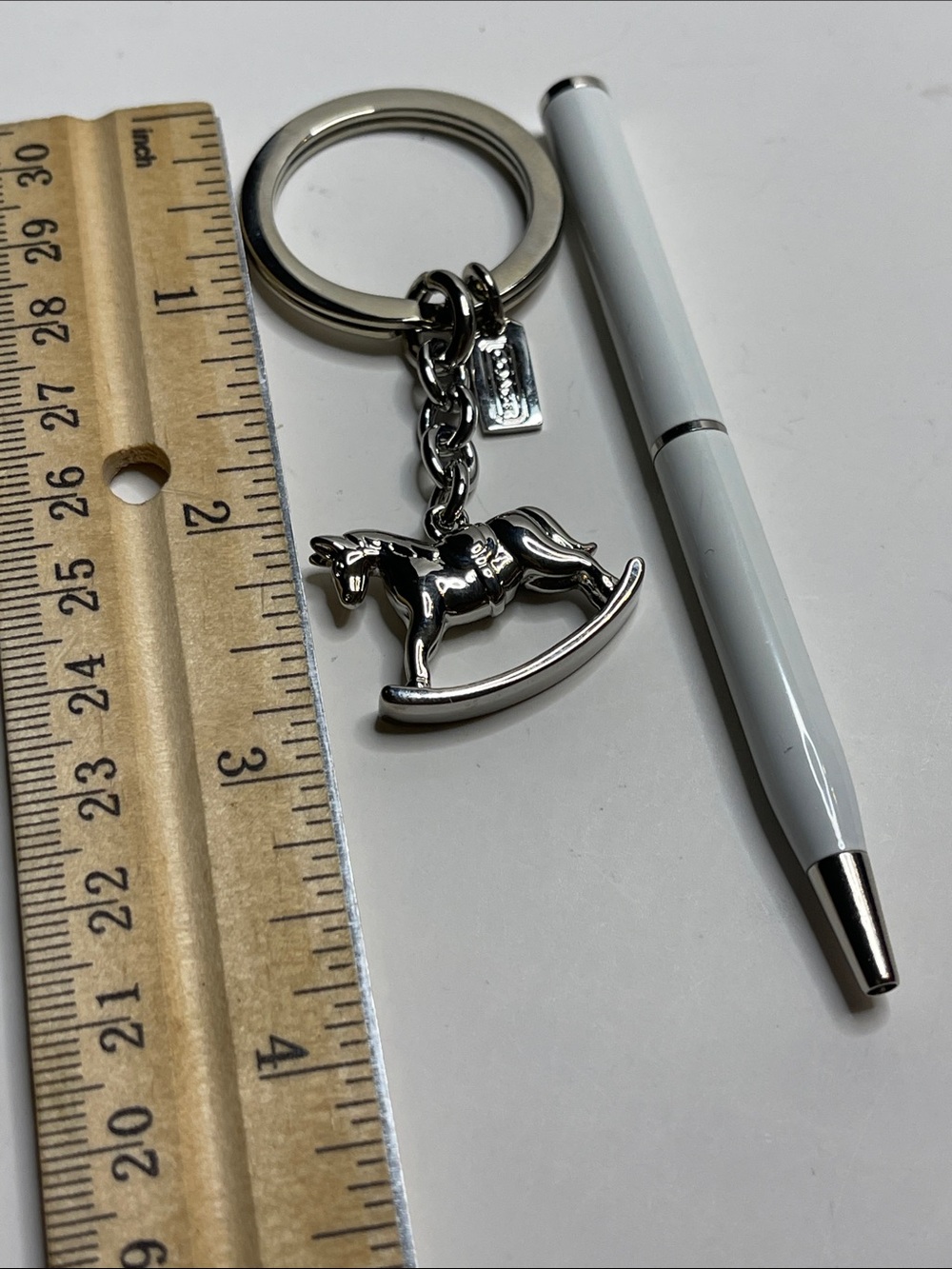 Coach Silver Rocking Horse Keychain and Coach Pen - Picture 4 of 5